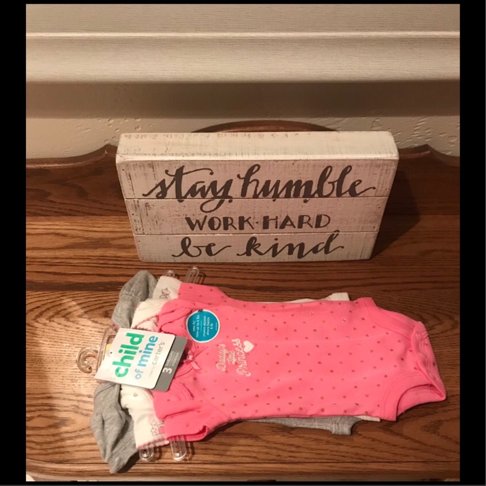 NWT Child of Mine 3 Pack Baby Preemie Onesie Set